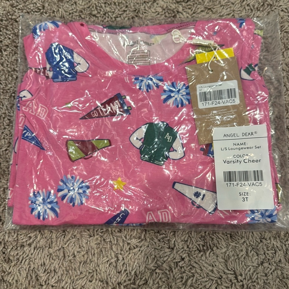 NWT Angel Dear Cheer Pajamas 3T